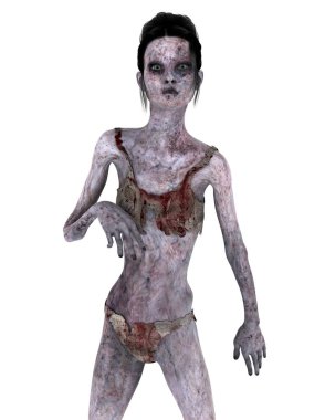 bir kadın zombi 3d cg işleme