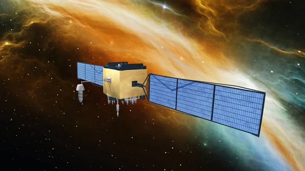 3d cg 渲染的一颗人造卫星 — 图库照片