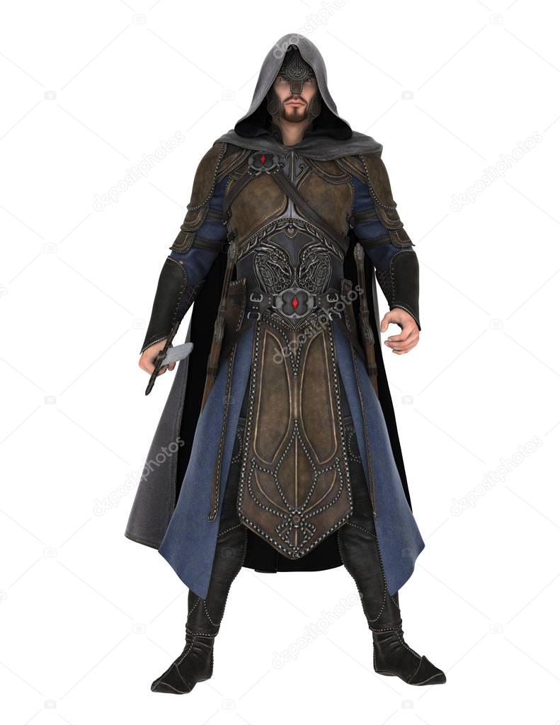 3D CG rendering of a knight