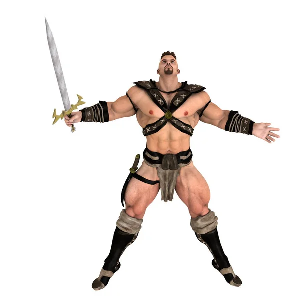 3D CG representación de un gladiador — Foto de Stock