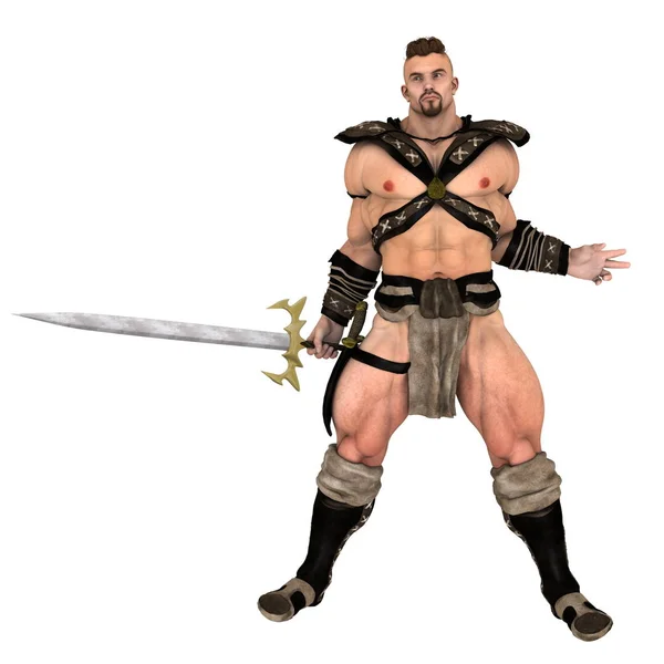 3D CG representación de un gladiador —  Fotos de Stock