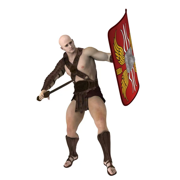 3D CG representación de un gladiador — Foto de Stock