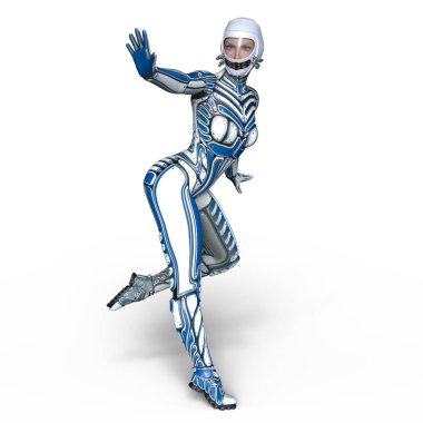 3d cg işleme süper bir kadın