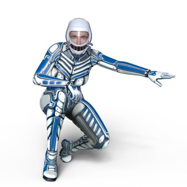 3d cg işleme süper bir kadın