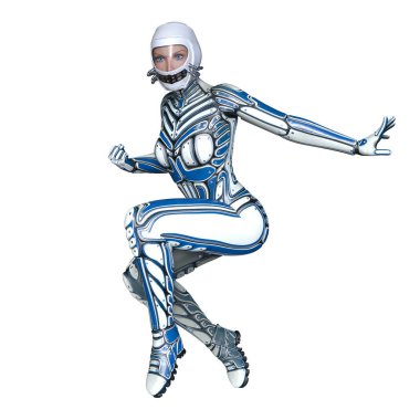 3d cg işleme süper bir kadın