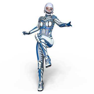 3d cg işleme süper bir kadın