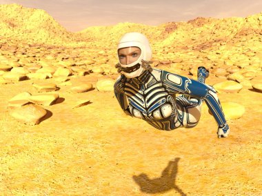 3d cg işleme süper bir kadın