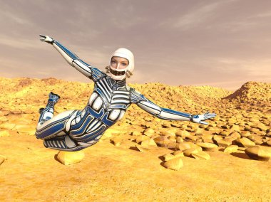 3d cg işleme süper bir kadın