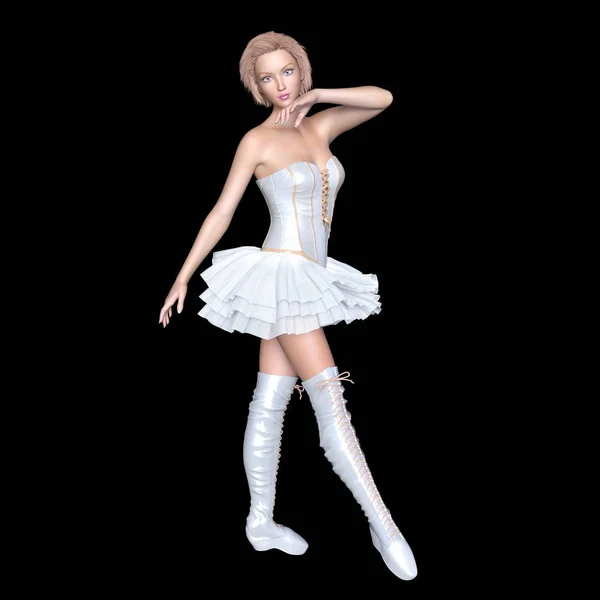 3D-cg-Darstellung einer Balletttänzerin — Stockfoto