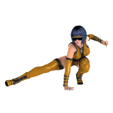 3d cg işleme süper bir kadın