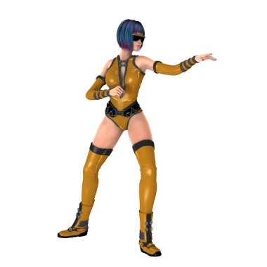 3d cg işleme süper bir kadın