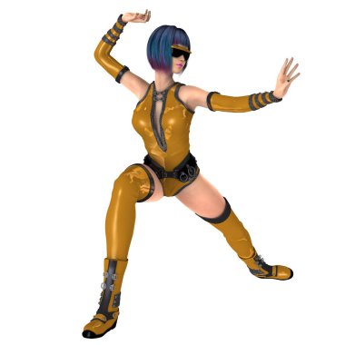 3d cg işleme süper bir kadın