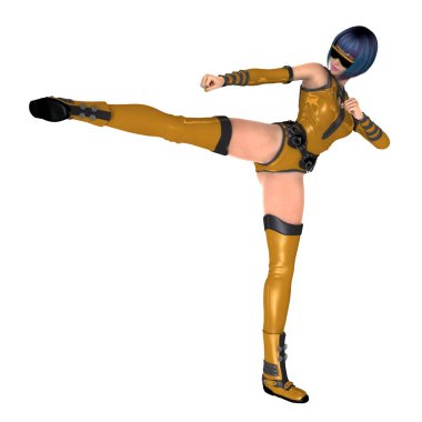 3d cg işleme süper bir kadın