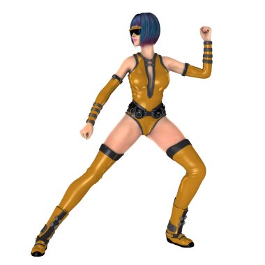 3d cg işleme süper bir kadın