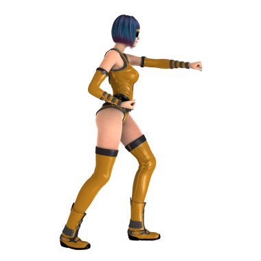 3d cg işleme süper bir kadın