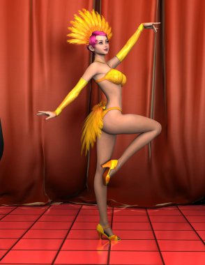 3d cg işleme seksi dans