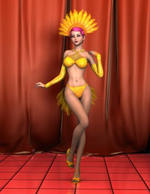 3d cg işleme seksi dans