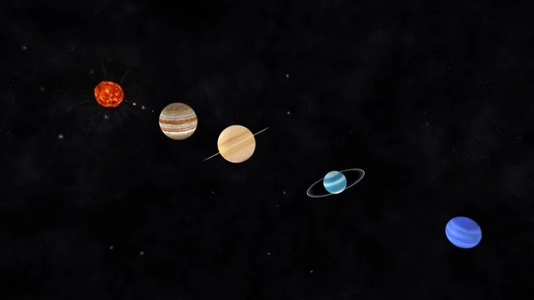 Απόδοσης 3D cg των πλανητών — Φωτογραφία Αρχείου
