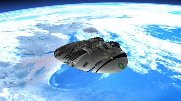Απόδοσης 3D cg πλοίου χώρο — Φωτογραφία Αρχείου