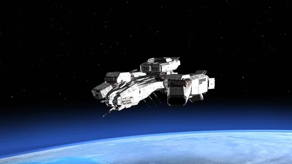 3D CG рендеринг космического корабля — стоковое фото