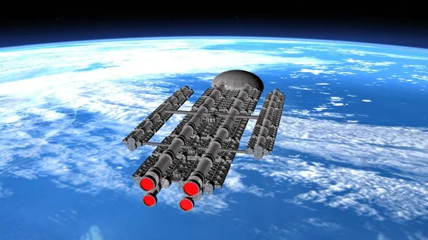 3D CG rendering of a space ship