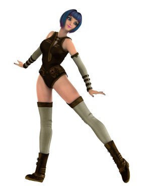 bir kadın Android 3d cg işleme