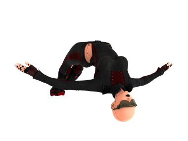 kadın bir cyborg 3d cg render