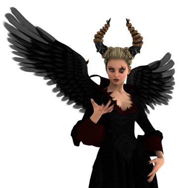 bir peri Tanrı anne 3d cg render