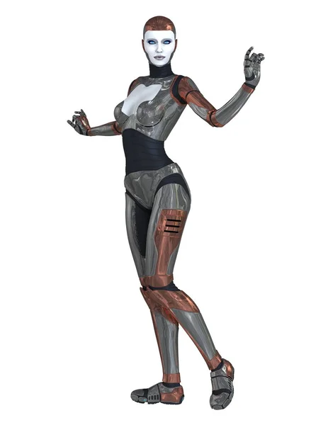 3D CG rendering of a female android — Stock Photo, Image