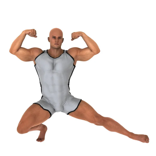 3D-cg-Darstellung eines Bodybuilders — Stockfoto