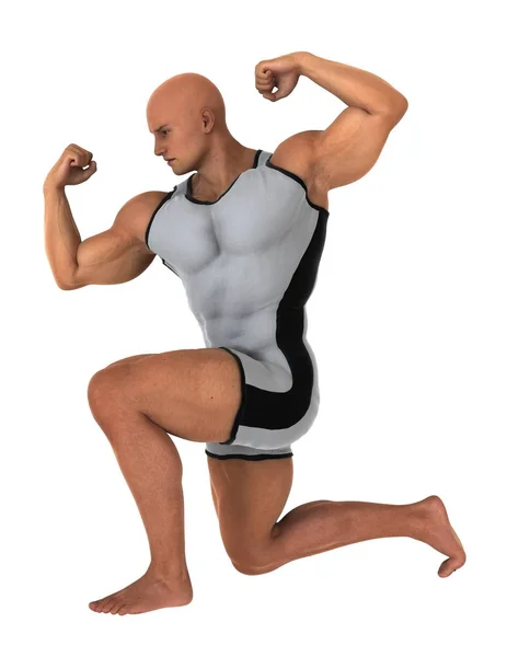 3D-cg rendering van een lichaam bouwer — Stockfoto