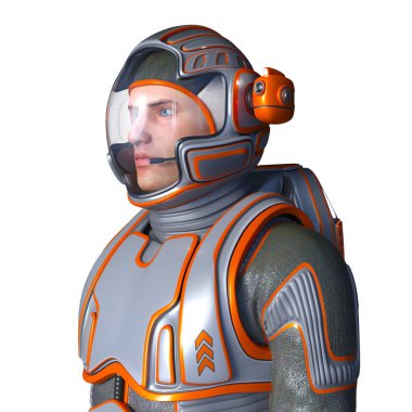 bir astronot 3d cg render