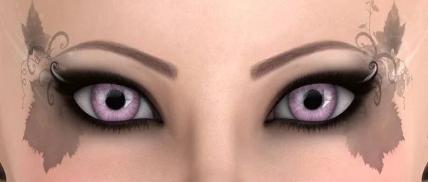3D CG візуалізація жіночих очей — стокове фото