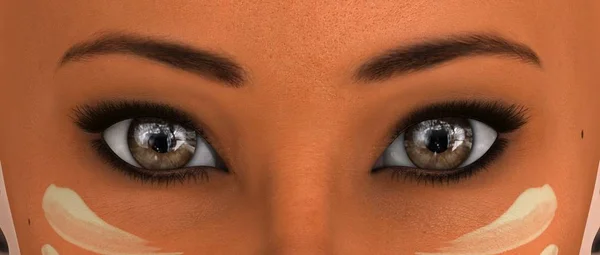 3D 3D rendu des yeux de la femme — Photo