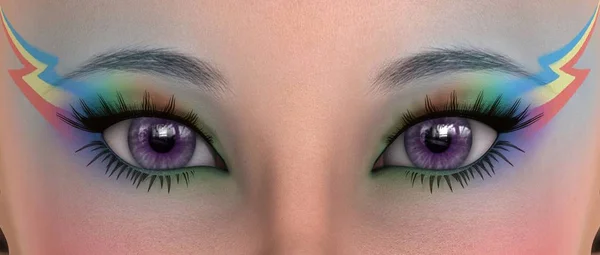 3D cg-rendering av kvinnans ögon — Stockfoto