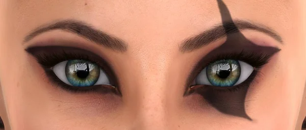 Renderingu 3D cg oczy kobiety — Zdjęcie stockowe