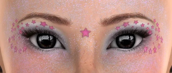 3D-cg rendering van vrouw ogen — Stockfoto