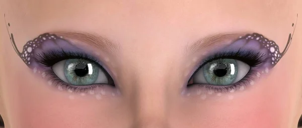 Kadının gözleri 3d cg render — Stok fotoğraf
