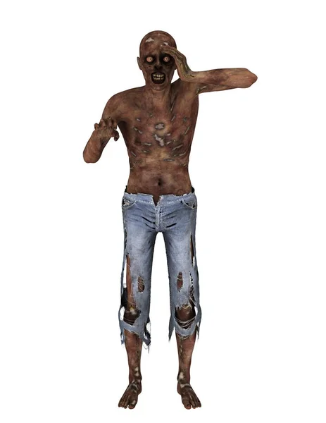3D cg-rendering av en zombie — Stockfoto
