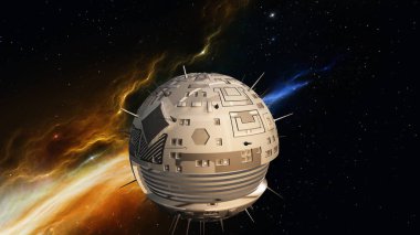 bir uzay gemisi 3d cg render