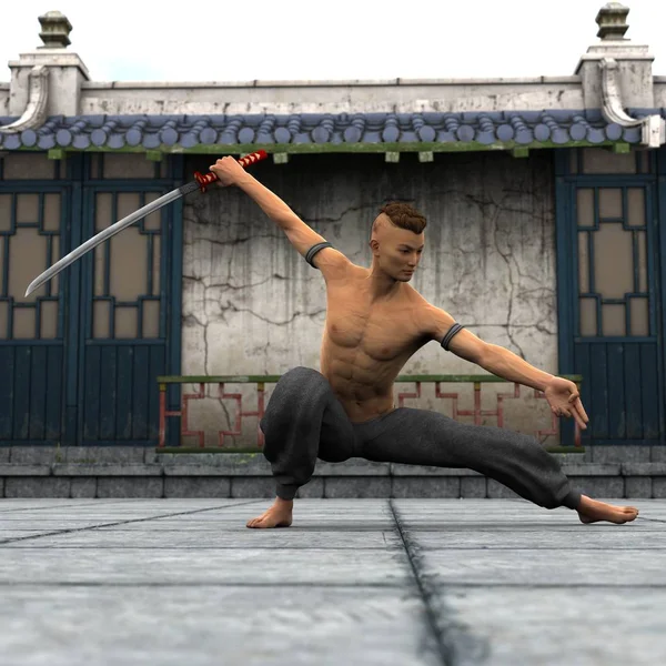 Kung-fu mester — Stock Fotó