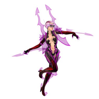 bir kadın Android 3d cg işleme