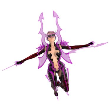 bir kadın Android 3d cg işleme