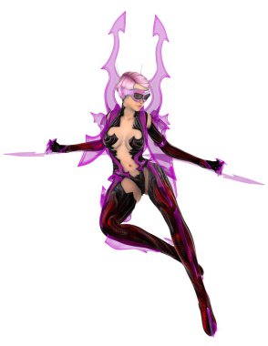 bir kadın Android 3d cg işleme