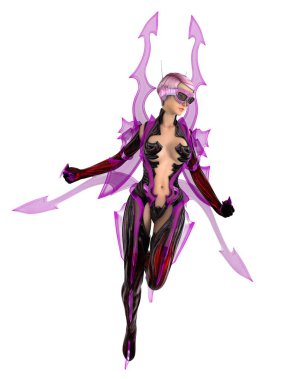 bir kadın Android 3d cg işleme