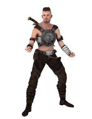 bir savaşçının 3d cg işleme