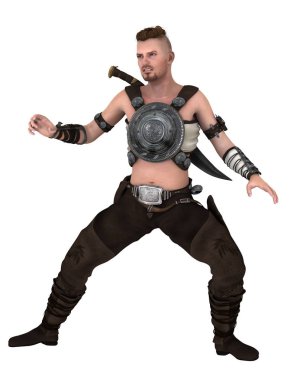 bir savaşçının 3d cg işleme