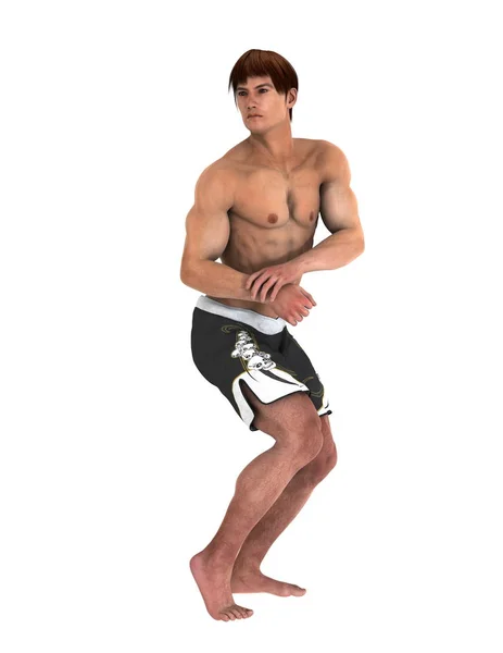 3D CG rendering of a martial artist — Stock Photo, Image