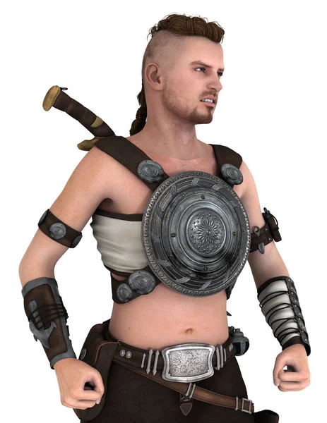 bir savaşçının 3d cg işleme