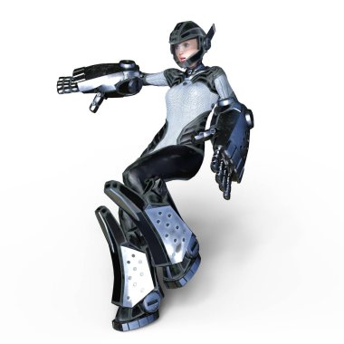 3d cg işleme süper bir kadın